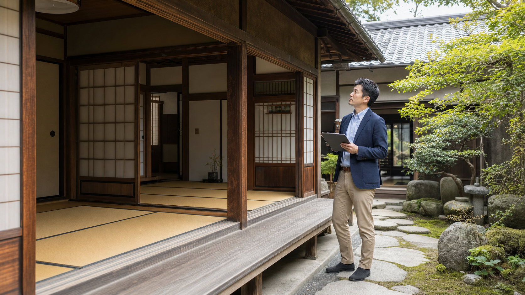 相続した家の査定と売却相談の様子
