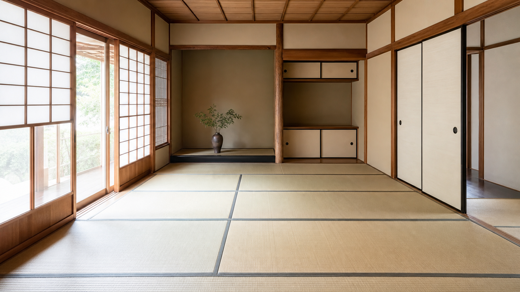 売却前に整えられた相続した家の室内