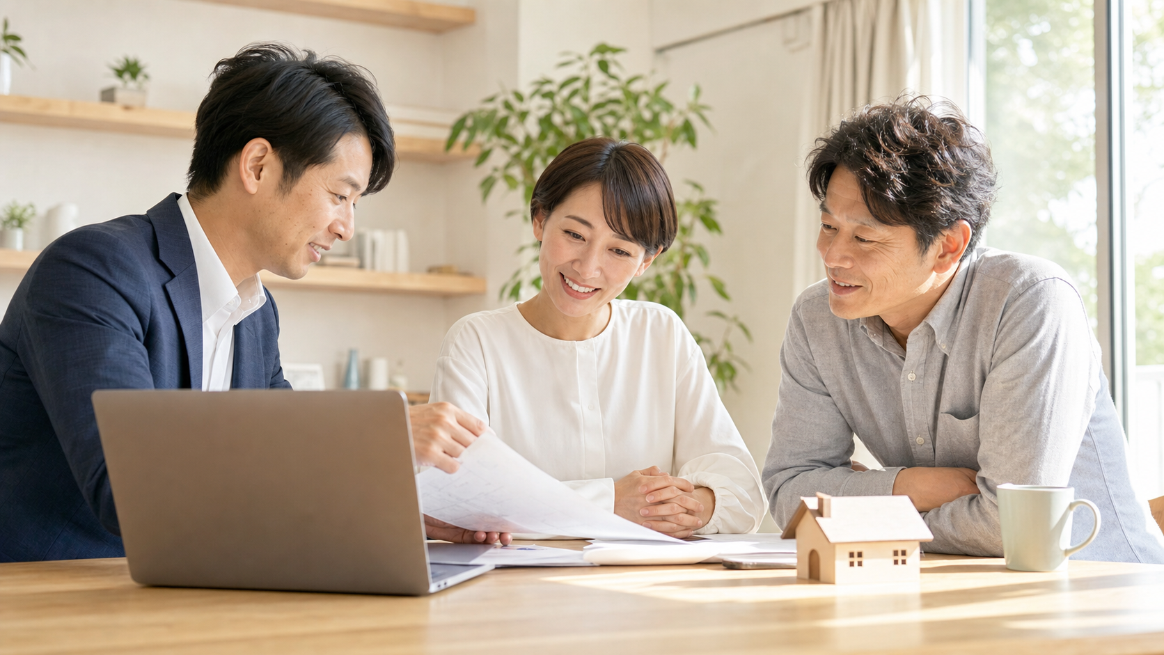 空き家の価値の目安を確認しながら前向きに相談するイメージ