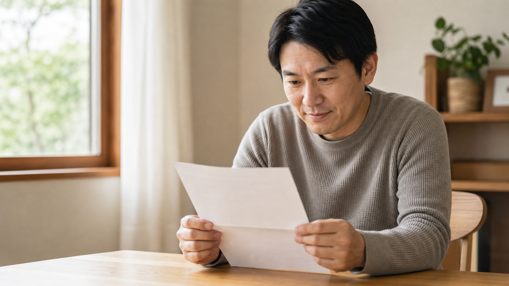 解体工事の見積書を確認しながら考える人のイメージ