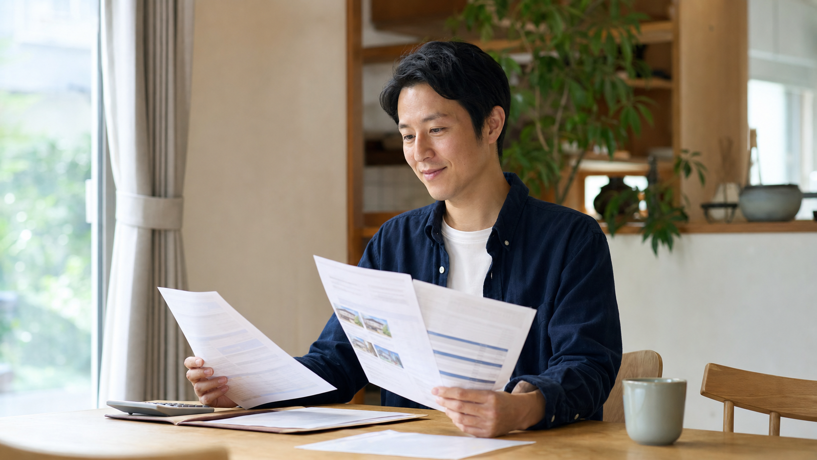 複数社の査定を比較して納得して会社を選ぶ人のイメージ