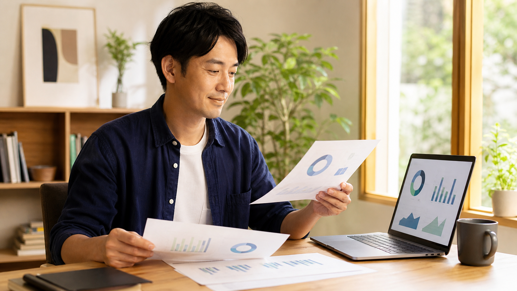 複数社の売却サポート条件を比較して検討する人のイメージ