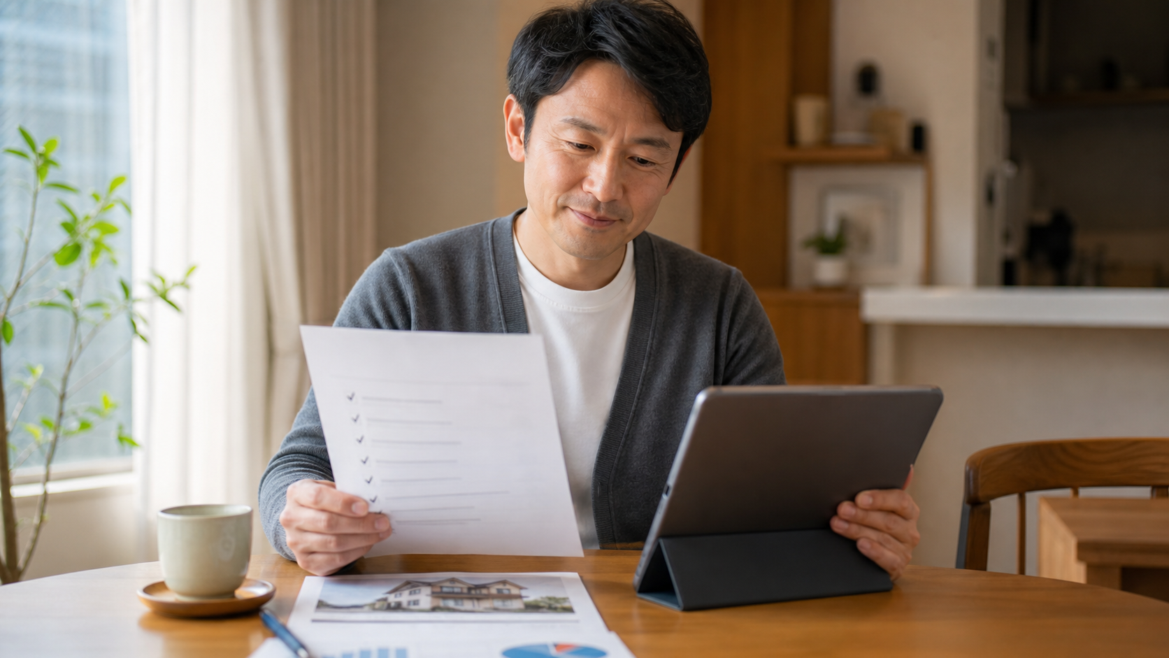 複数の売却サービス条件を比較検討する人のイメージ